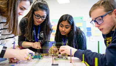 Students collaborating on innovative projects with Tinker Grants support
